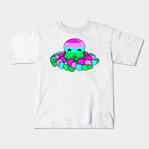 Toric Pride Fidget Octopus Kids T-Shirt by SentABearToSpace 